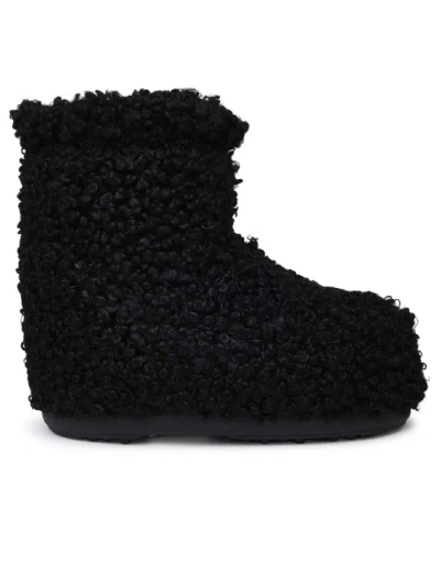 Moonboot Low-top Icon Faux' Black Polyester Boots