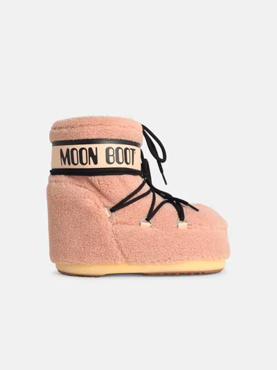 Moonboot Pink Faux Fur Boot