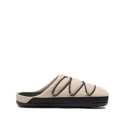 Moonboot Quilted Flat Slippers In Neutral