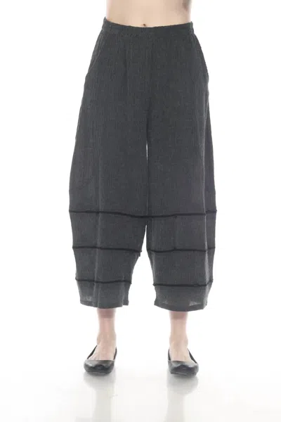 Moonlight By Y & S Barrel Leg Pull On Pants In Grey In Gray