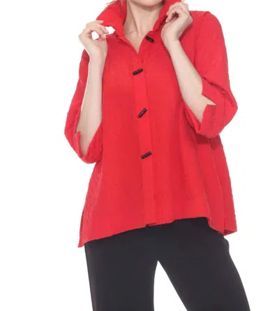 Moonlight By Y & S Collared Button Down Shirt In Red