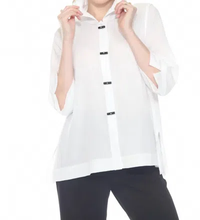 Moonlight By Y & S Collared Button Down Shirt In White