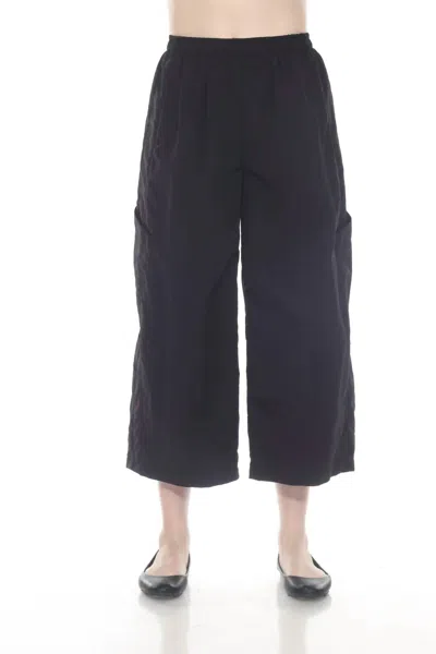 Moonlight By Y & S Cropped Wide Leg Cargo Pants In Black