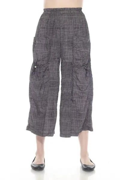 Moonlight By Y & S Cropped Wide Leg Cargo Pants In Grey In Gray