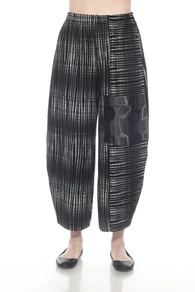 Moonlight By Y & S Jacquard Knit Pants In Black In Animal Print