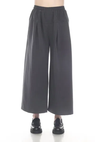 Moonlight By Y & S Pull On Wide Leg Trousers In Grey In Gray