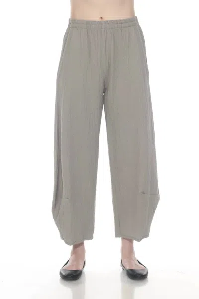 Moonlight By Y & S Textured Pull-on Pants In Grey In Gray