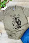 Moonlight Unisex Go Get 'em Tiger Tee In Sage In Multi
