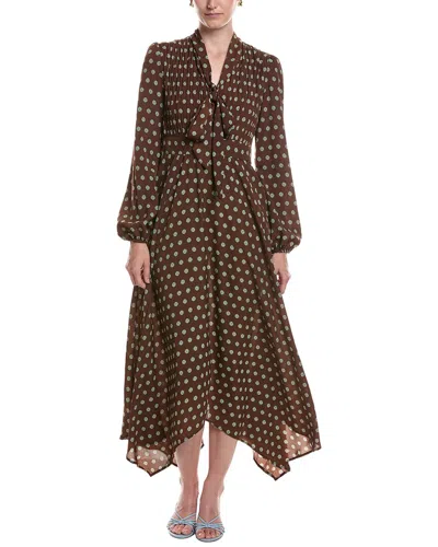 Moonsea A-line Dress In Brown