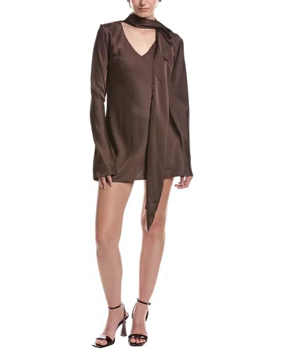 Moonsea Cocktail Dress In Brown
