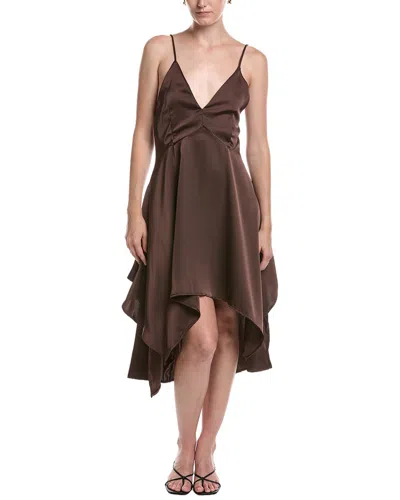Moonsea Midi Cocktail Dress In Brown