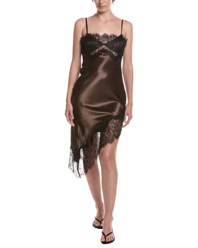 Moonsea Midi Cocktail Dress In Brown