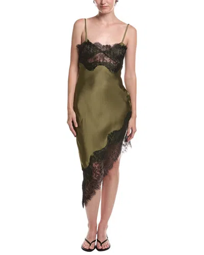 Moonsea Midi Cocktail Dress In Green