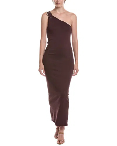 Moonsea Midi Dress In Brown