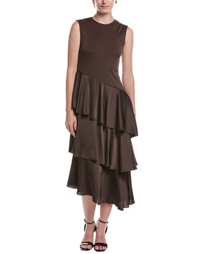 Moonsea Midi Dress In Brown
