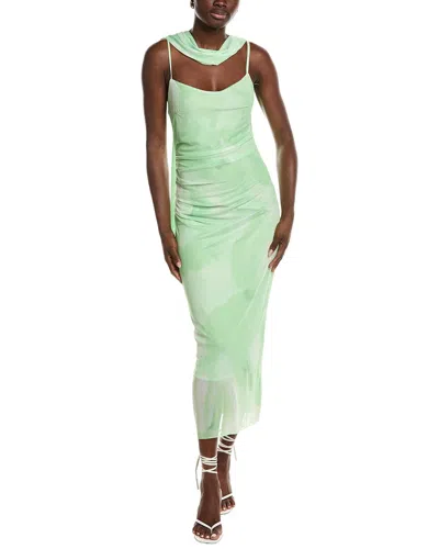 Moonsea Midi Dress In Metallic