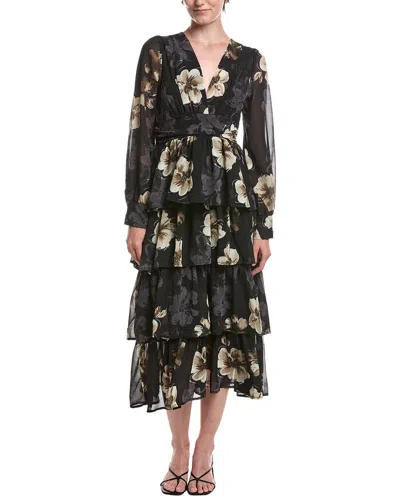 Moonsea Printed Midi Dress In Multi