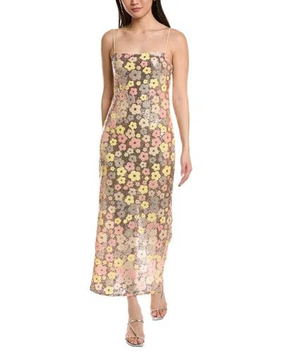 Moonsea Sequin Maxi Dress In Brown