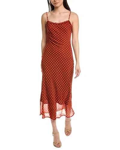 Moonsea Sleeveless Maxi Dress In Burgundy