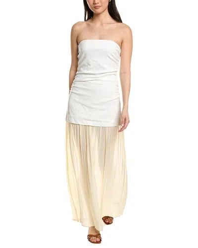 Moonsea Sleeveless Midi Dress In White