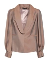 Moonshine Milano Woman Suit Jacket Bronze Size 12 Viscose In Yellow