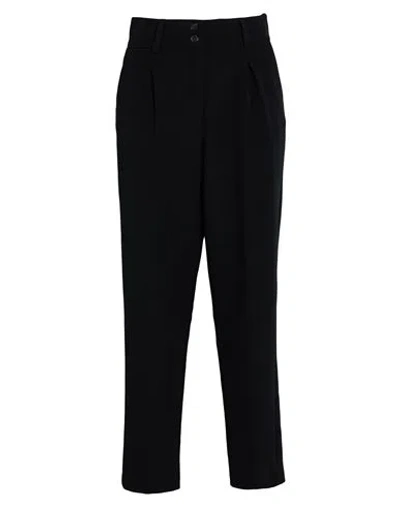 Moonshine Milano Woman Pants Black Size 12 Viscose, Linen In Multi