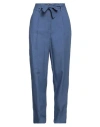 Moonshine Milano Woman Pants Blue Size 10 Viscose, Linen In Blue