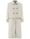 Moorer 3-in-1 Trench Coat In Technical Fabric In Neutrals