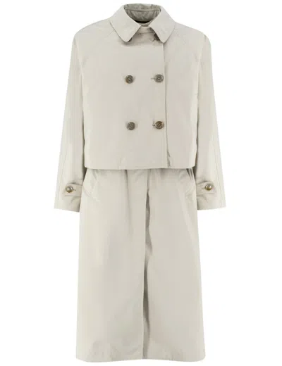 Moorer 3-in-1 Trench Coat In Technical Fabric In Neutrals