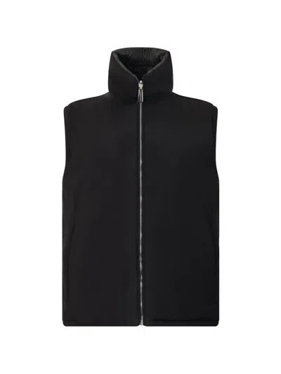 Moorer Abbie Padded High-neck Waistcoat In Black