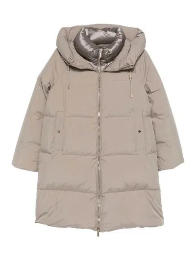 Moorer `clelia` Coat In Neutral