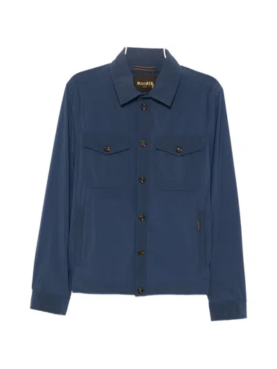 Moorer Ade Ac Shirt Jacket In Blue