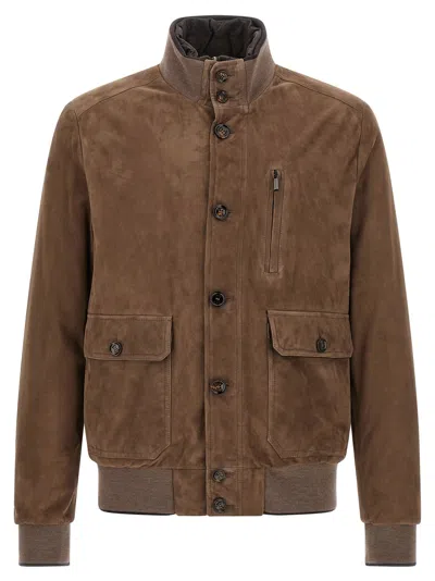 MOORER ADELSIO PUFFER JACKETS BROWN