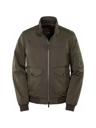Moorer Aiden Patch-pocket Bomber Jacket In Green