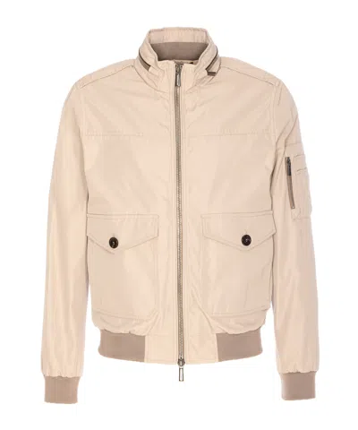 Moorer Aiden Zip-up Jacket In Neutral