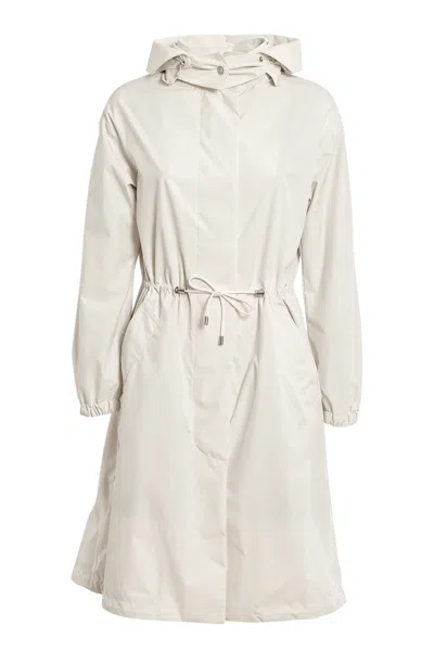 Moorer Aitanastp Long Stand Collar Coat Avorio In White