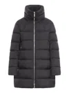 Moorer Alana Padded High-neck Coat In Black