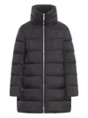 Moorer Alana Padded High-neck Coat In Black