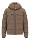 Moorer Alarick Quilted Flap-pocket Jacket In Brown
