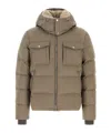 Moorer Cappuccino Nylon Blend Alarick Down Jacket In Brown