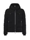 Moorer Padded Hooded Jacket Chest Pockets In Black
