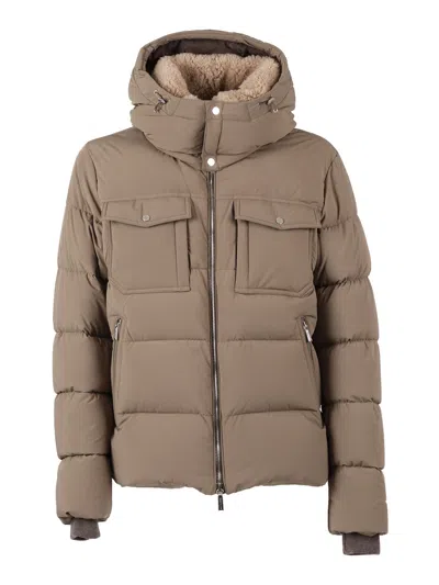 Moorer Alarick Kn Jacket In Brown
