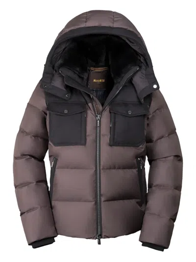 Moorer Alarick Padded Pocket Jacket In Purple