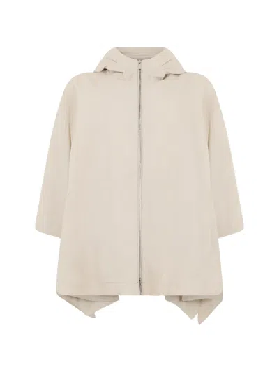 Moorer Albany-knp Hooded Jacket In White