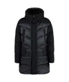 Moorer Albert Hooded Down Jacket In Blue Black