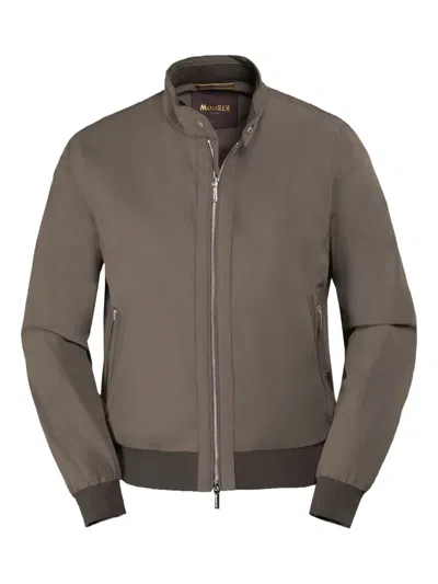 Moorer Alberti Zip-fastening Bomber Jacket In Gray