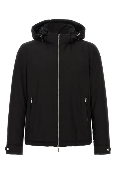 Moorer Albini Acqua Hooded Jacket In Black