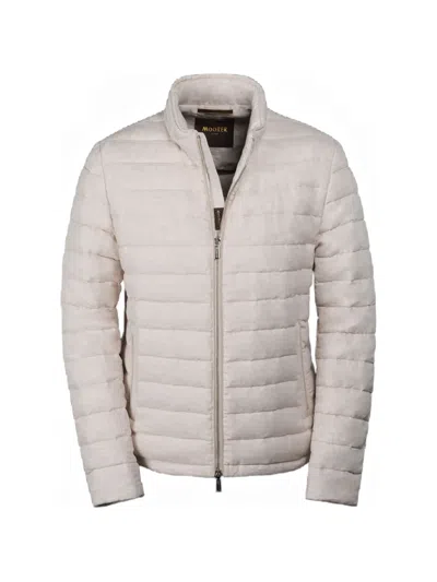 Moorer Alec Quilted Bomber Jacket In Neutral