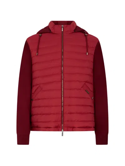 Moorer Alessio-s3z Hooded Jacket In Red