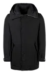 Moorer Alibrando Hooded Nylon Jacket In Black